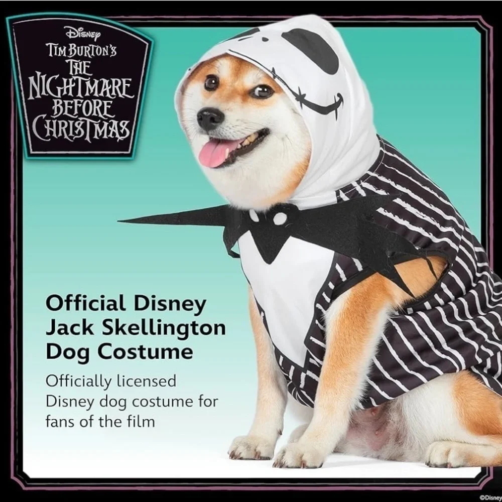 Disney Nightmare Before Christmas Jack Skellington Large Halloween Pet Costume